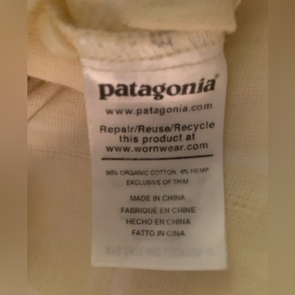 Patagonia AC Butter Yellow and White Plaid Short Sleeve Button Up M - Picture 10 of 12